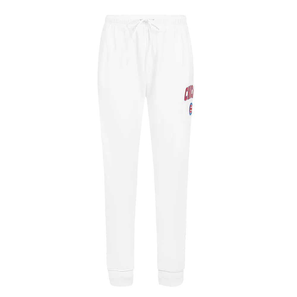 MLB CHICAGO CUBS CLASSIC WOMEN'S FLEECE SWEATPANT (WHITE) - Image 2