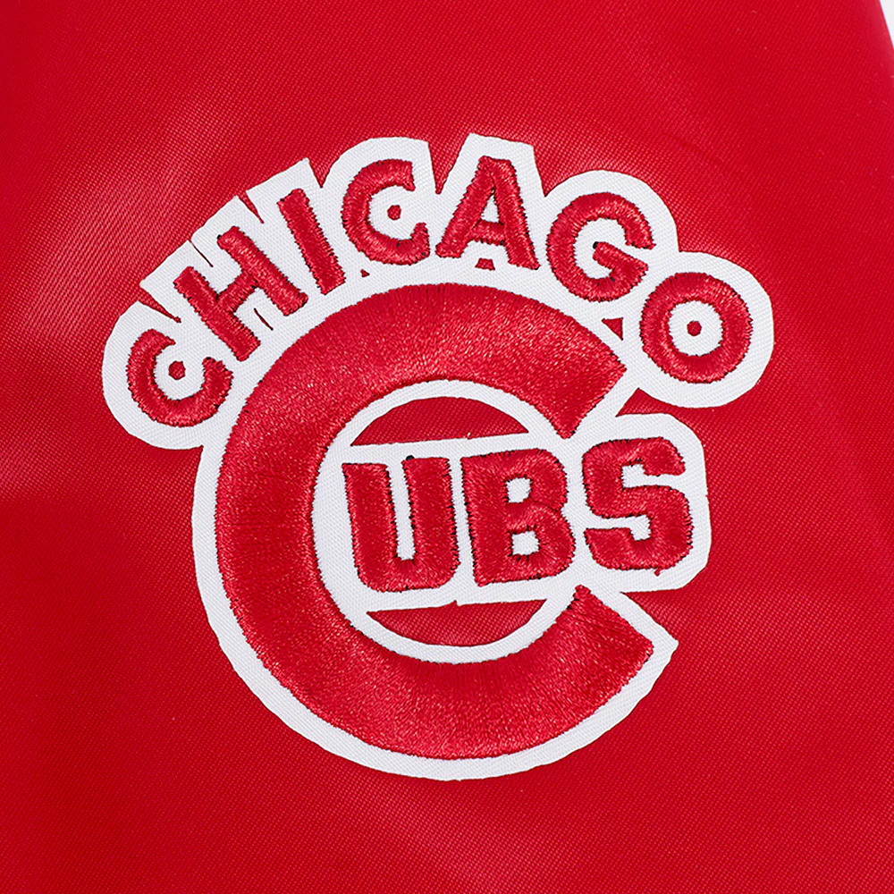 MLB CHICAGO CUBS CLASSIC WOMEN'S SATIN JACKET (RED) - Image 7