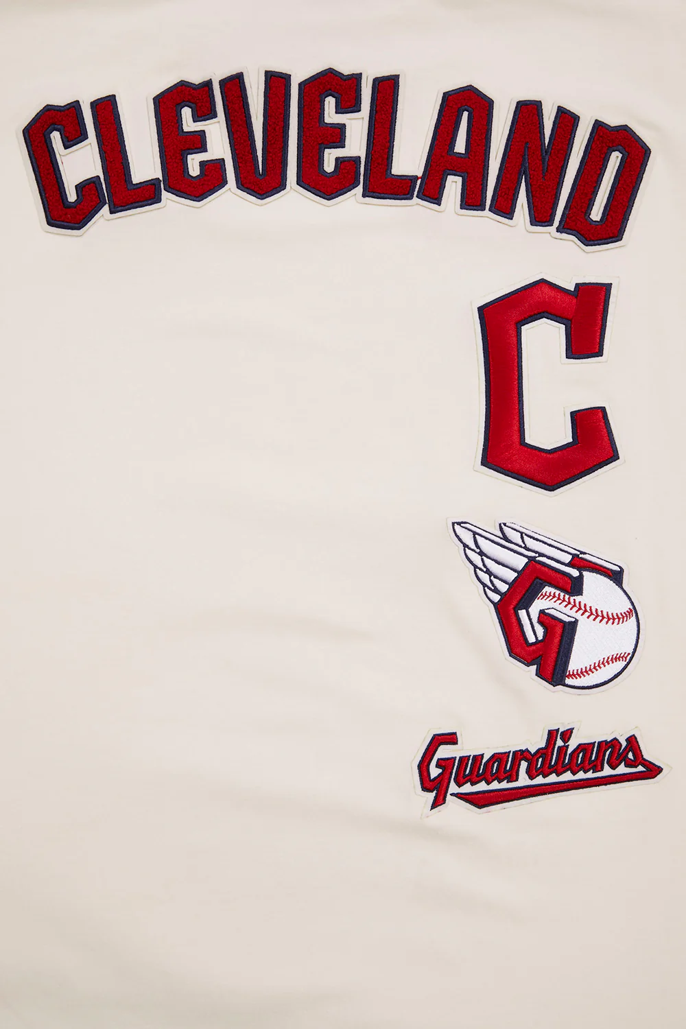 MLB CLEVELAND GUARDIANS RETRO CLASSIC MEN'S STRIPED TOP (EGGSHELL/ MIDNIGHT NAVY) - Image 5