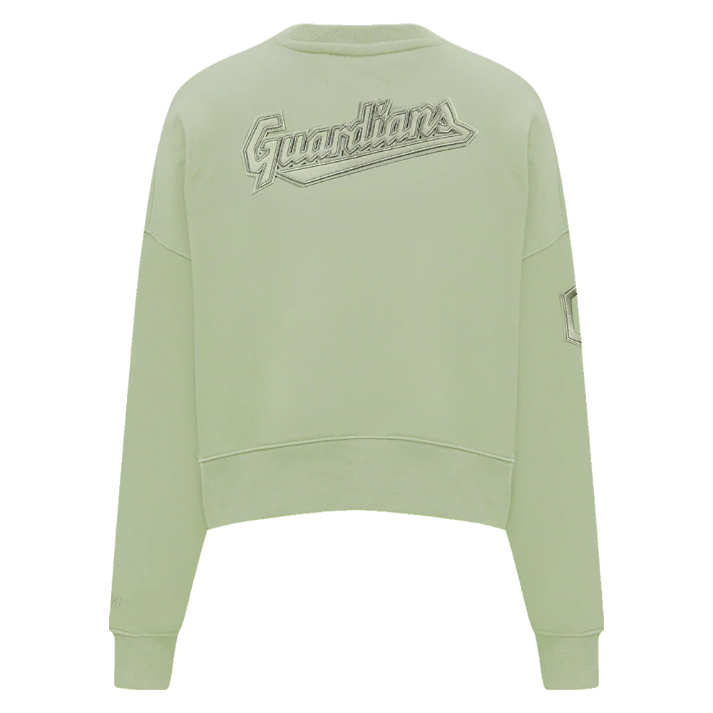 MLB CLEVELAND GUARDIANS NEUTRAL FLEECE CREWNECK (MOSS) - Image 3