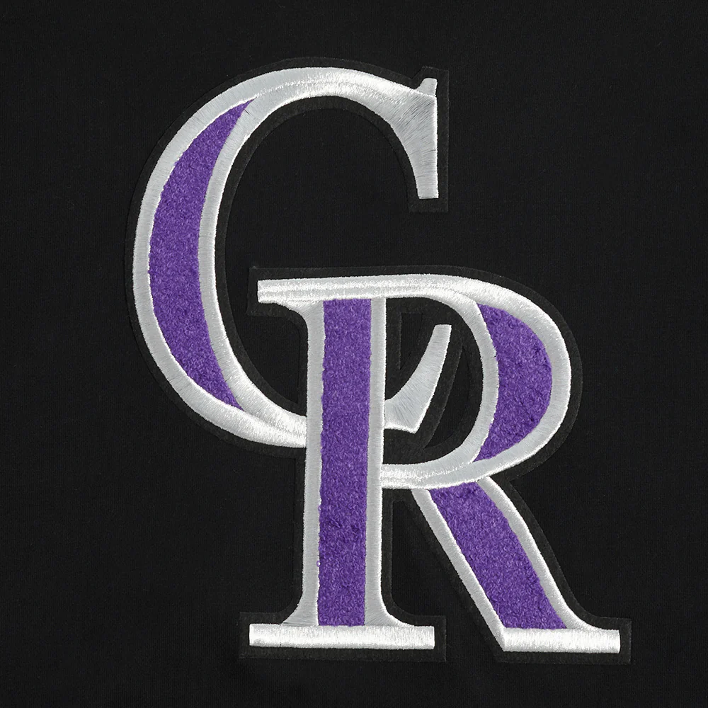 MLB COLORADO ROCKIES RETRO CLASSIC MEN'S PULLOVER HOODIE (BLACK/GRAY) - Image 7