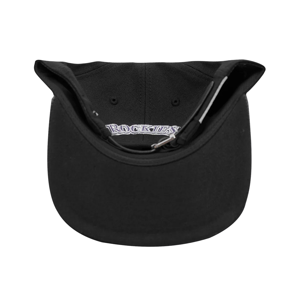 MLB COLORADO ROCKIES SCRIPT TAIL WOOL STRAPBACK (BLACK) - Image 10