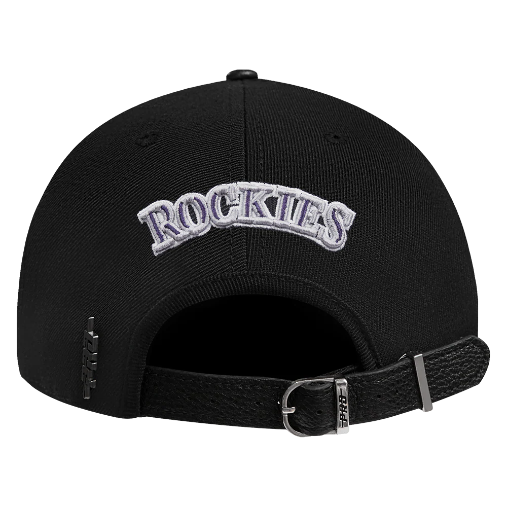 MLB COLORADO ROCKIES SCRIPT TAIL WOOL STRAPBACK (BLACK) - Image 6