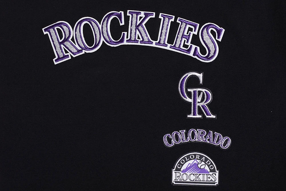 MLB COLORADO ROCKIES RETRO CLASSIC WOMEN'S BOXY TOP (BLACK) - Image 5