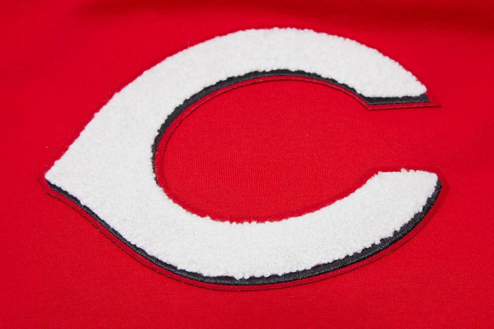 MLB CINCINNATI REDS CLASSIC CHENILLE MEN'S FULL ZIP PULLOVER HOODIE (RED) - Image 6