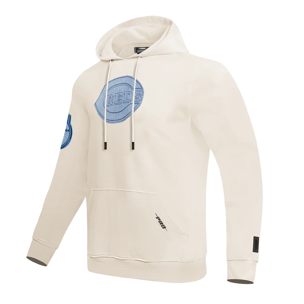 MLB CINCINNATI REDS VARSITY BLUES MEN'S PULLOVER HOODIE (LINEN) - Image 2