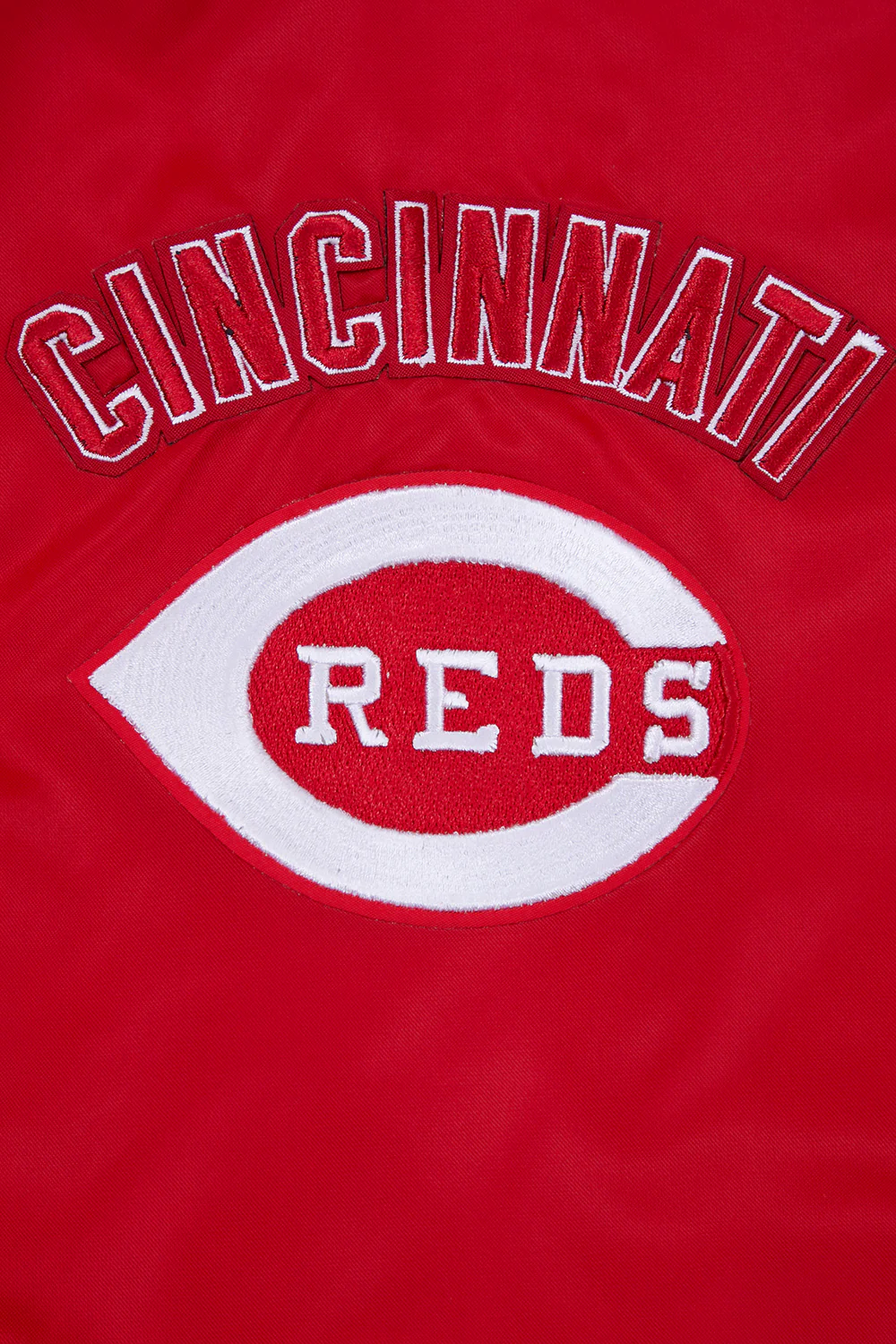 MLB CINCINNATI REDS RETRO CLASSIC MEN'S RIB SATIN JACKET (RED) - Image 7