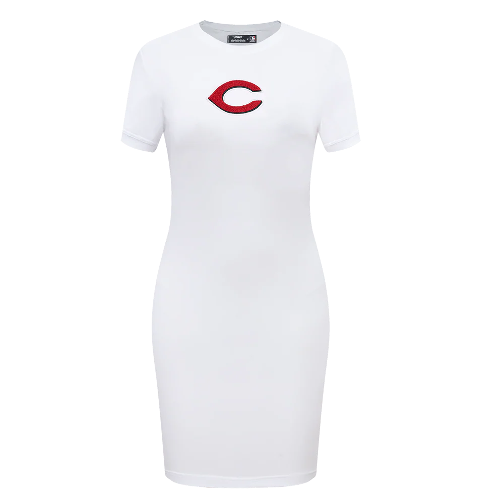 MLB CINCINNATI REDS CLASSIC WOMEN'S BODYCON DRESS (WHITE)