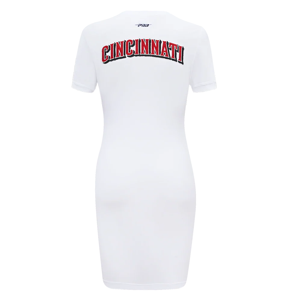 MLB CINCINNATI REDS CLASSIC WOMEN'S BODYCON DRESS (WHITE) - Image 3