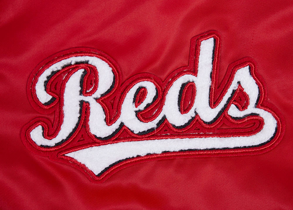 MLB CINCINNATI REDS RETRO CLASSIC WOMEN'S RIB SATIN JACKET (RED) - Image 6