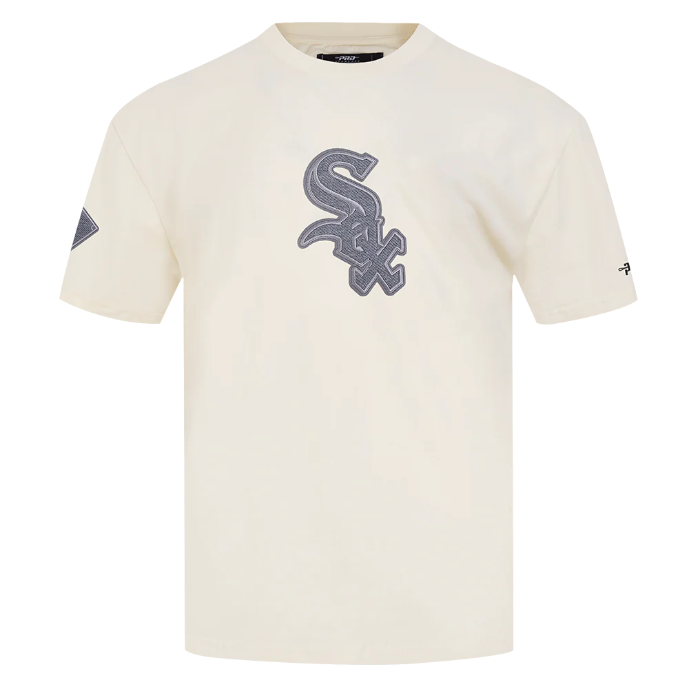 MLB CHICAGO WHITE SOX REVERSE FRENCH TERRY MEN'S COTTON JERSEY DROP SHOULDERTOP (EGGSHELL) - Image 3