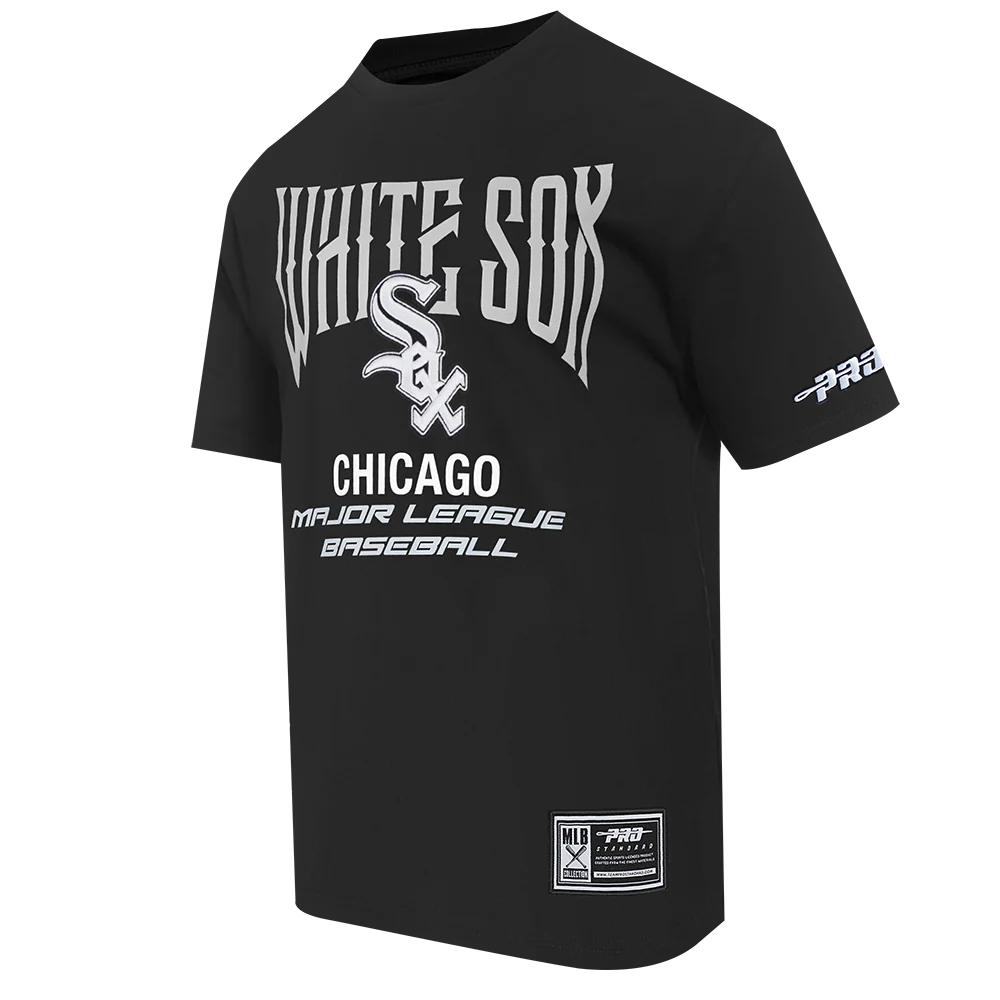 MLB CHICAGO WHITE SOX CITY TOUR 2.0 MEN'S COTTON JERSEY DROP SHOULDER TOP (BLACK) - Image 2