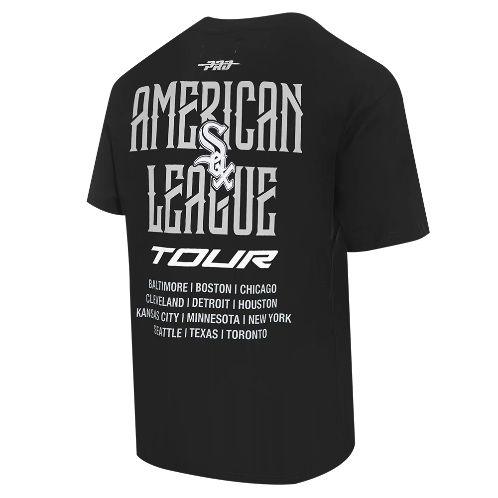 MLB CHICAGO WHITE SOX CITY TOUR 2.0 MEN'S COTTON JERSEY DROP SHOULDER TOP (BLACK) - Image 4