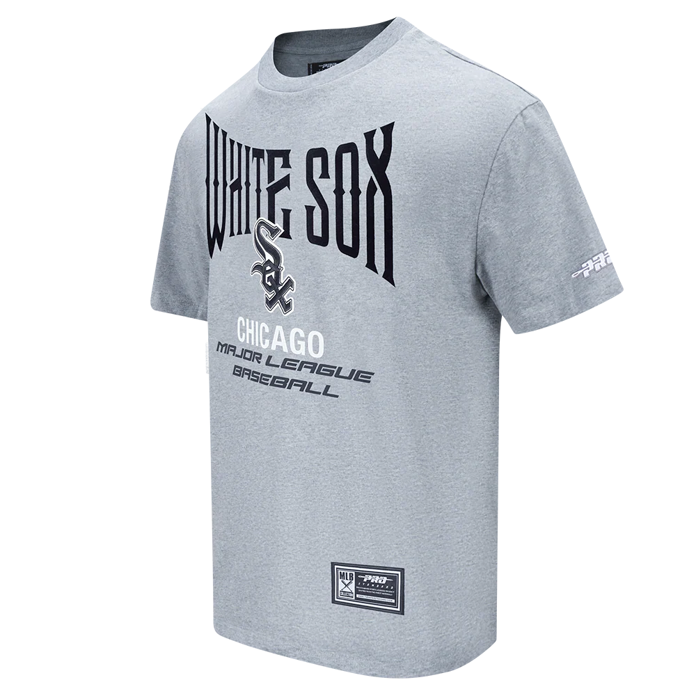 MLB CHICAGO WHITE SOX CITY TOUR 2.0 MEN'S COTTON JERSEY DROP SHOULDER TOP (DARK HEATHER GRAY) - Image 2