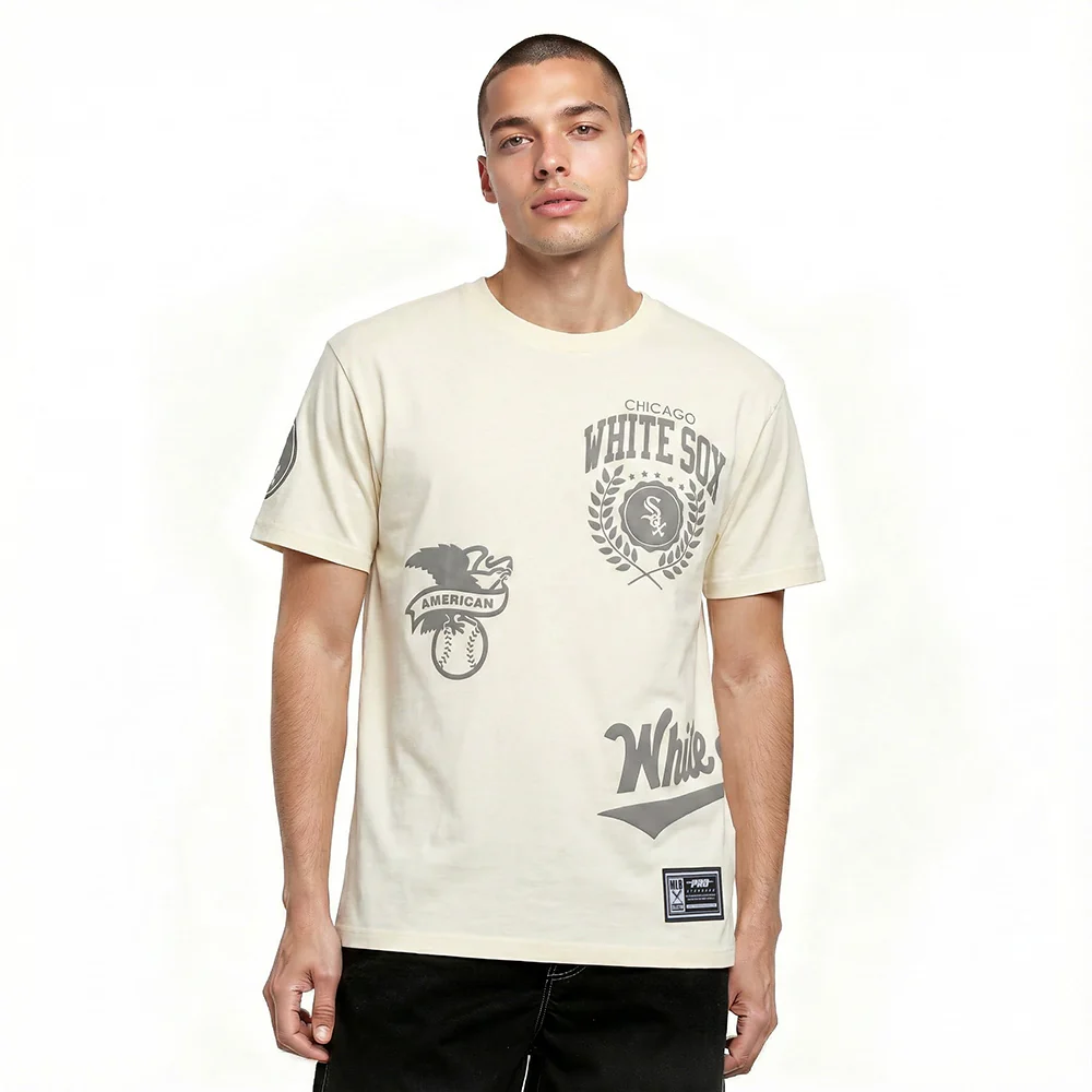 MLB CHICAGO WHITE SOX STREET TEAM MEN'S CJ DROP SHOULDER TEE (EGGSHELL)