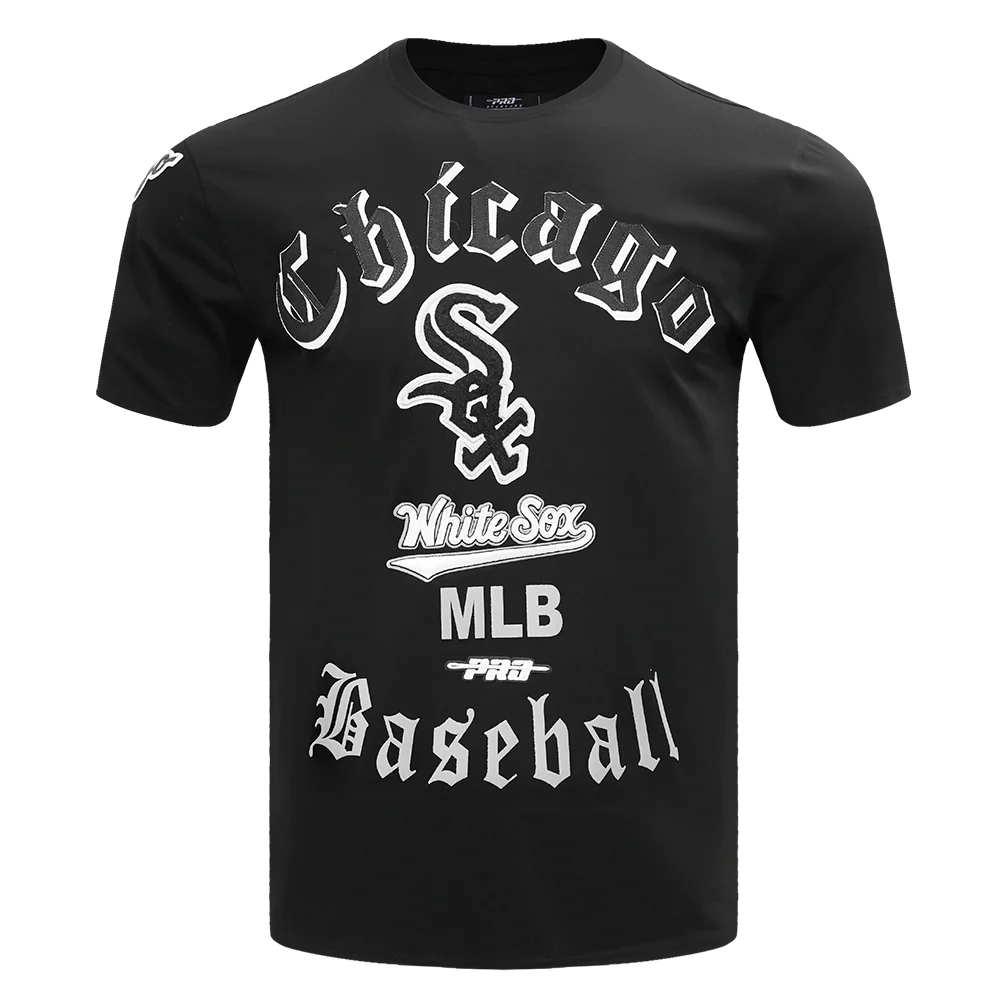 MLB CHICAGO WHITE SOX OLD ENGLISH MEN'S TOP (BLACK)
