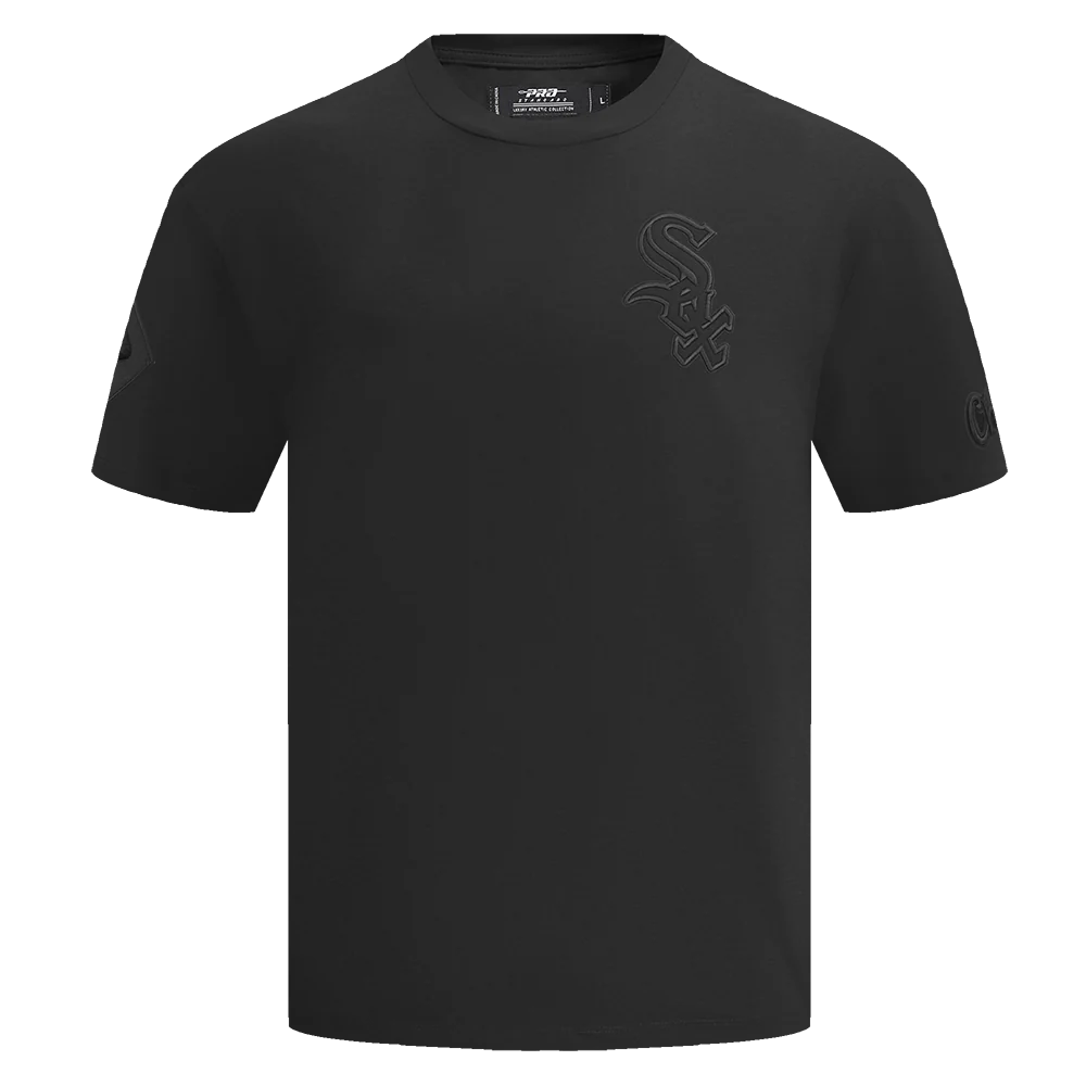 MLB CHICAGO WHITE SOX NEUTRAL COTTON JERSEY DROP SHOULDER TOP (BLACK)