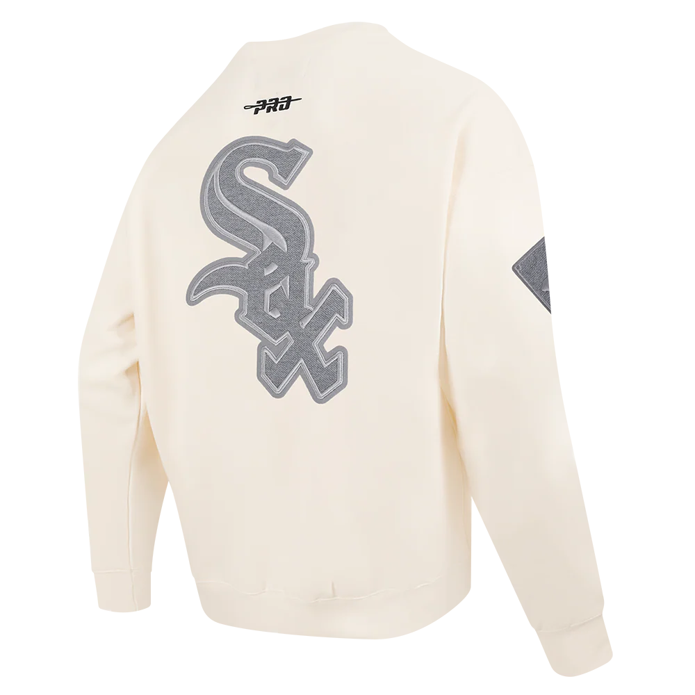 MLB CHICAGO WHITE SOX REVERSE FRENCH TERRY MEN'S DROP SHOULDER FLC C (EGGSHELL) - Image 8