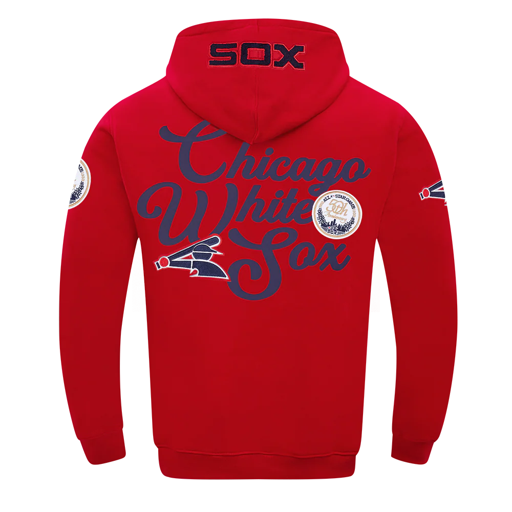 MLB CHICAGO WHITE SOX SOUVENIR MEN'S FLEECE PULLOVER HOODIE (RED) - Image 3