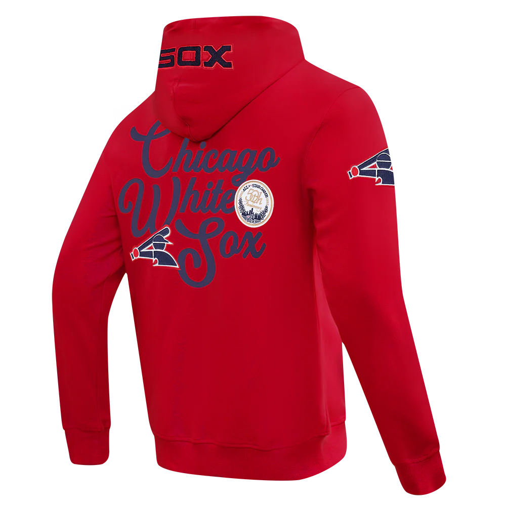 MLB CHICAGO WHITE SOX SOUVENIR MEN'S FLEECE PULLOVER HOODIE (RED) - Image 4