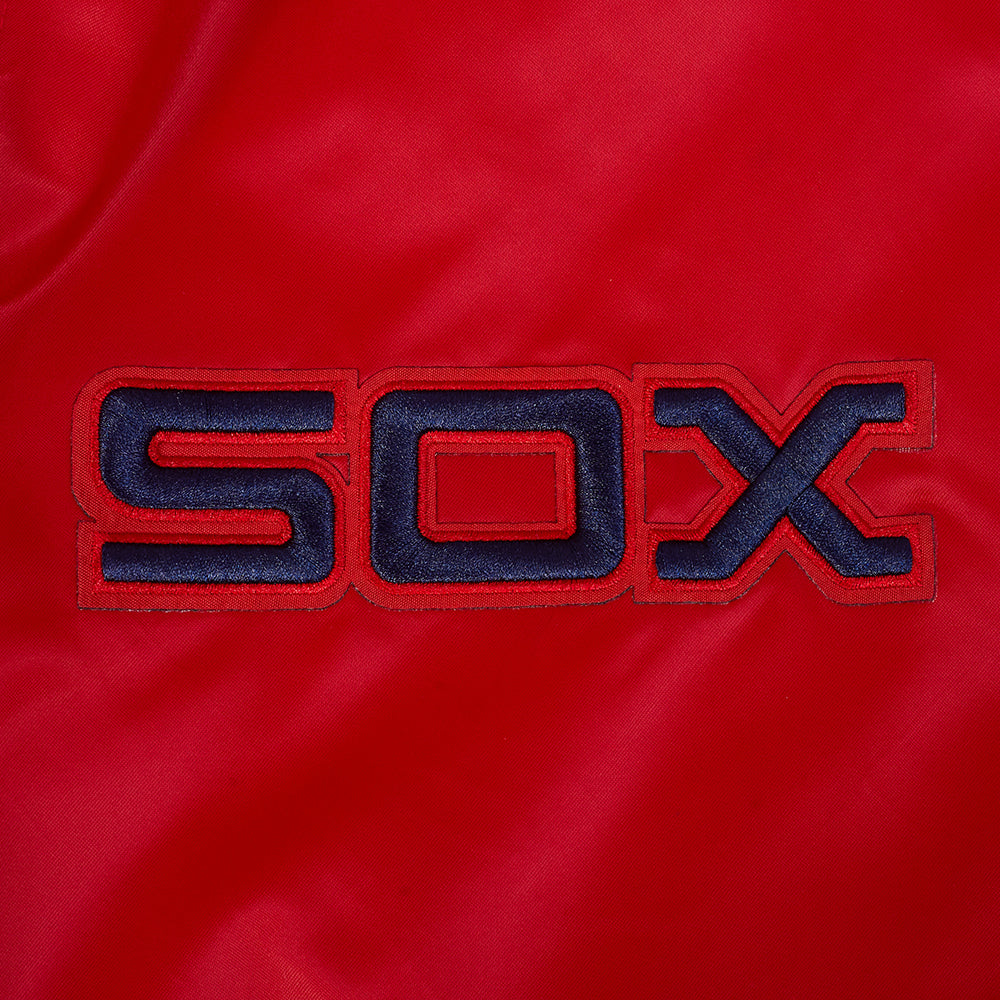 MLB CHICAGO WHITE SOX SOUVENIR MEN'S SATIN JACKET (RED) - Image 6