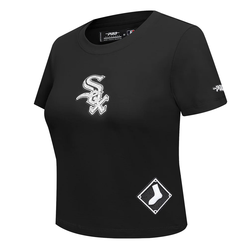 MLB CHICAGO WHITE SOX GAME DAY CLASSICS WOMEN'S SJ BABY DOLL TEE (BLACK) - Image 4