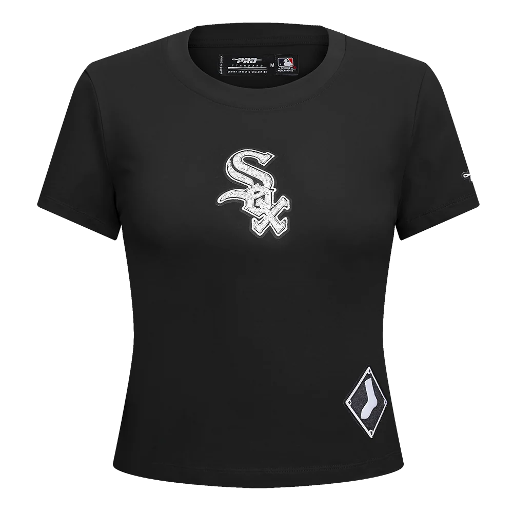 MLB CHICAGO WHITE SOX GAME DAY CLASSICS WOMEN'S SJ BABY DOLL TEE (BLACK) - Image 5