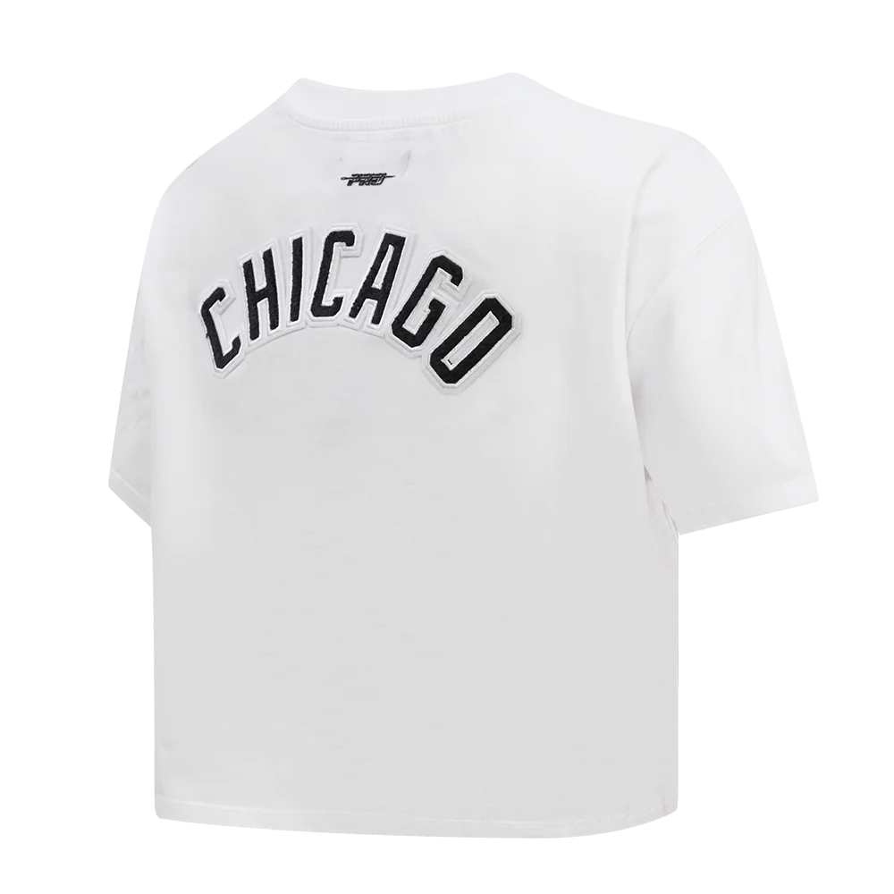 MLB CHICAGO WHITE SOX CLASSIC WOMEN'S BOXY TOP (WHITE) - Image 3