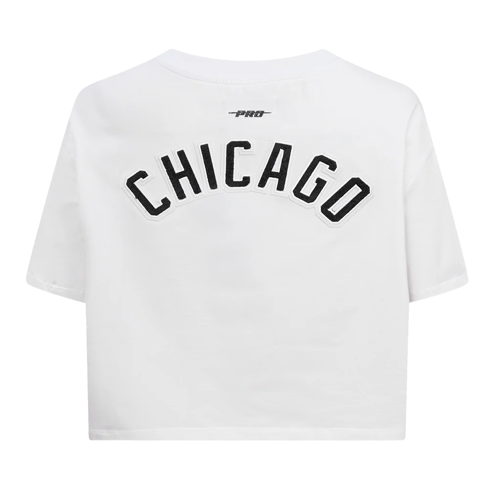 MLB CHICAGO WHITE SOX CLASSIC WOMEN'S BOXY TOP (WHITE) - Image 4