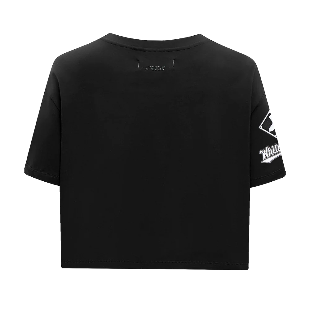 MLB CHICAGO WHITE SOX MASHUP WOMEN'S BOXY TOP (BLACK) - Image 3