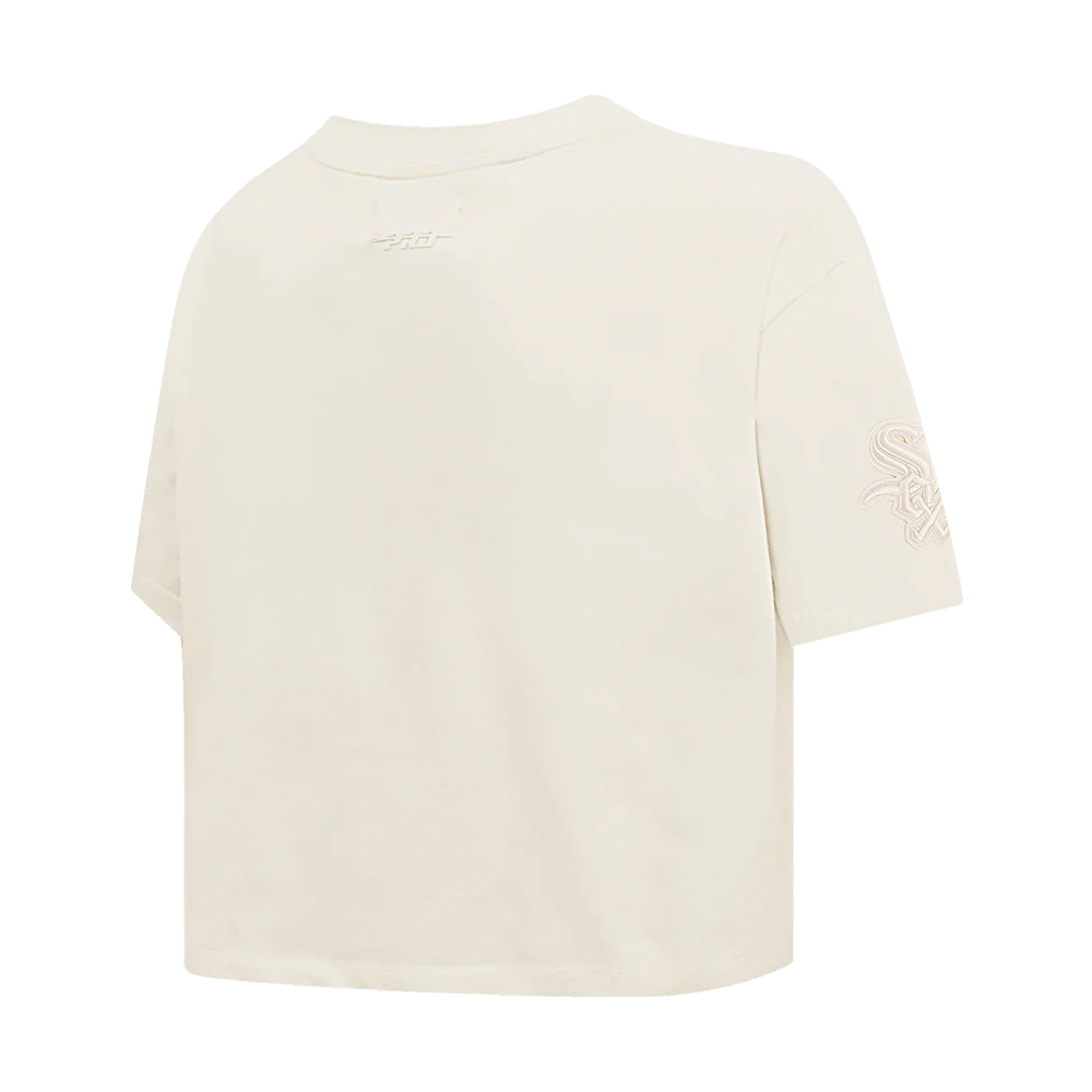 MLB CHICAGO WHITE SOX NEUTRAL WOMEN'S BOXY TOP (EGGSHELL) - Image 4