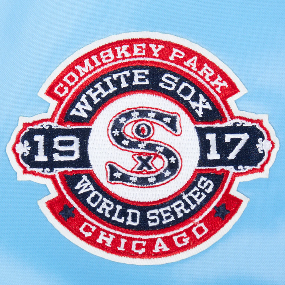 MLB CHICAGO WHITE SOX RETRO CLASSIC BIG BOYS RIB SATIN JACKET (UNIVERSITY BLUE) - Image 7