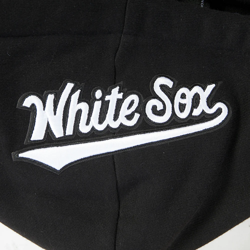 MLB CHICAGO WHITE SOX WINGSPAN WOMEN'S FLC CROPPED PO HOODIE (BLACK) - Image 4