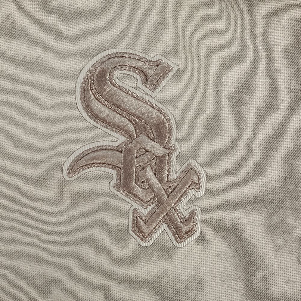 MLB CHICAGO WHITE SOX WINGSPAN WOMEN'S FLC CROPPED PO HOODIE (TAUPE) - Image 6