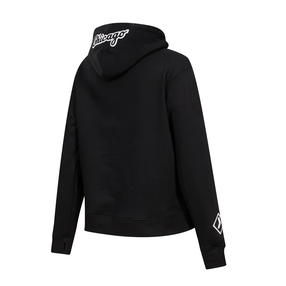 MLB CHICAGO WHITE SOX CLASSIC WOMEN'S PULLOVER HOODIE (BLACK) - Image 2