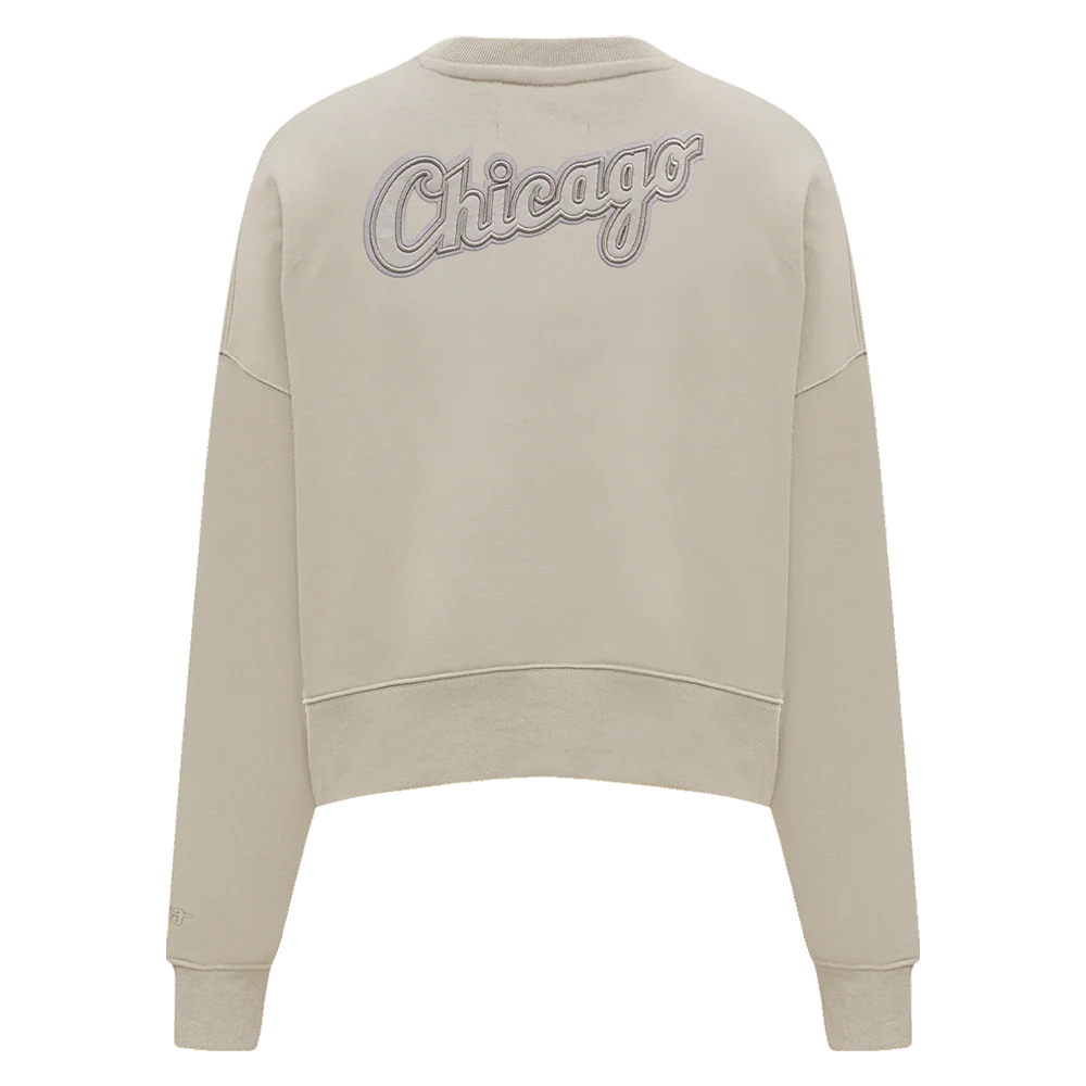 MLB CHICAGO WHITE SOX NEUTRAL WOMEN'S CREWNECK (TAUPE) - Image 3