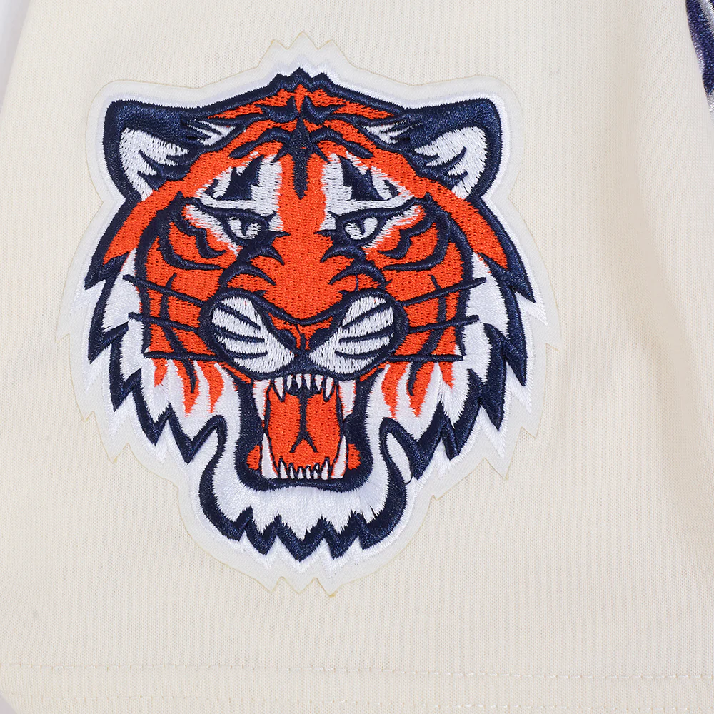 MLB DETROIT TIGERS CHROME MEN'S COTTON JERSEY DROP SHOULDER TOP (EGGSHELL) - Image 5