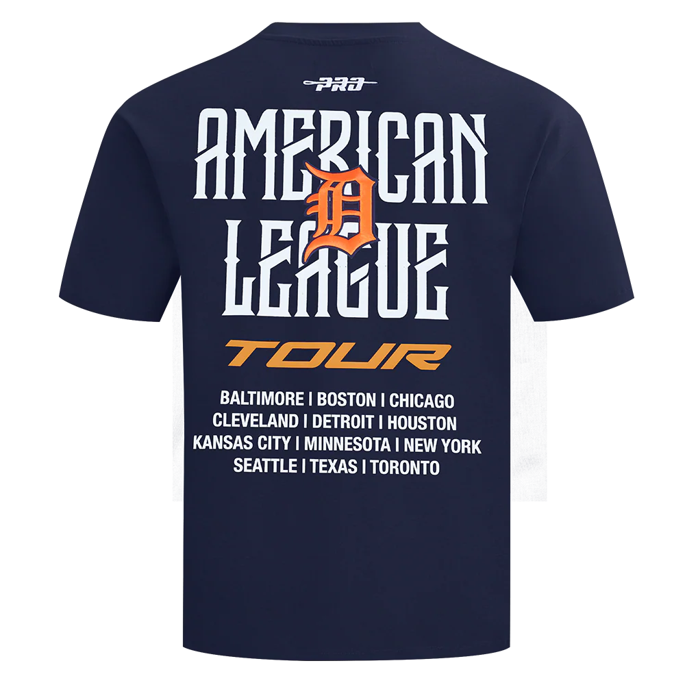 MLB DETROIT TIGERS CITY TOUR 2.0 MEN'S COTTON JERSEY DROP SHOULDER TOP (MIDNIGHT NAVY) - Image 3