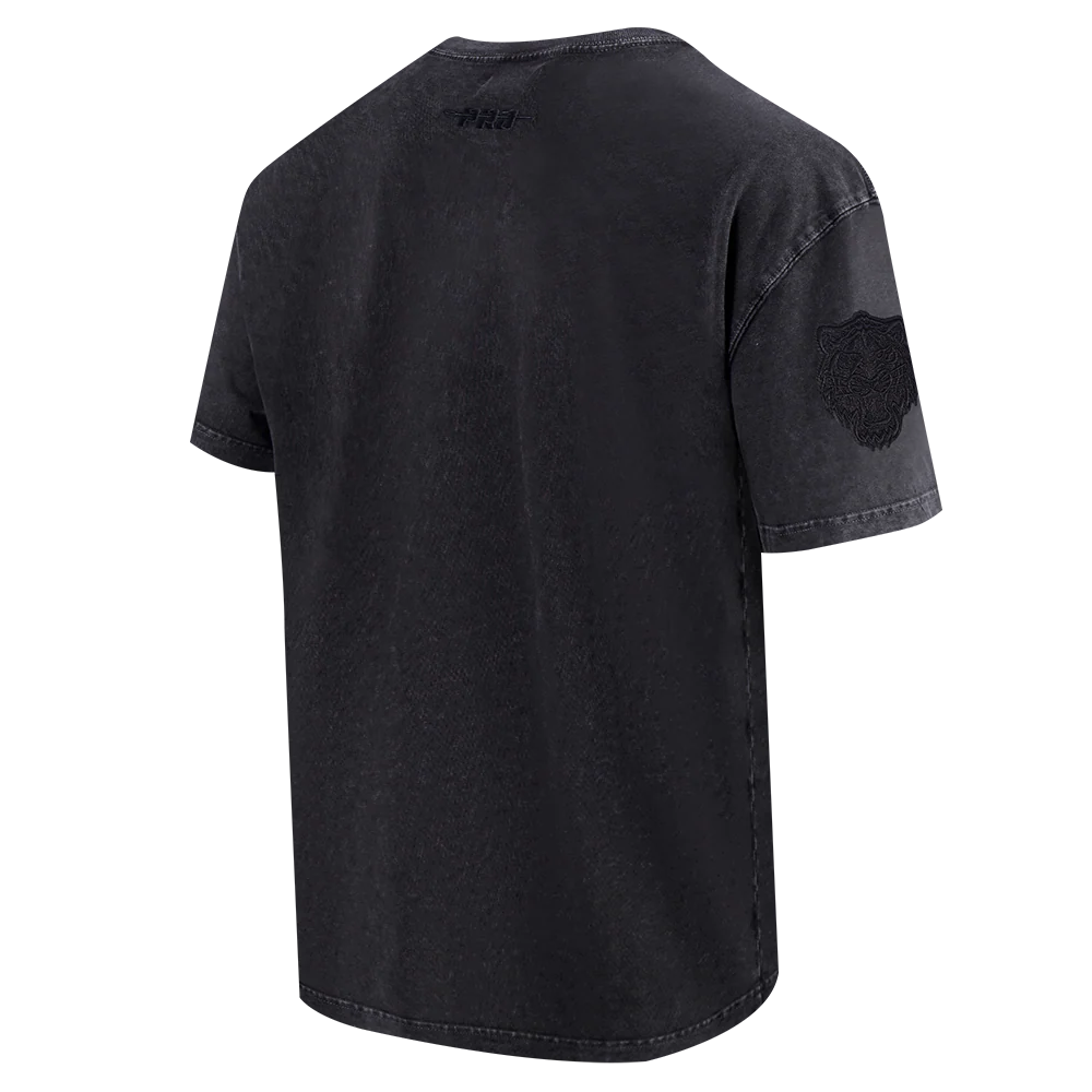MLB DETROIT TIGERS WASHED CLASSIC MEN'S ENZYME WASH CJ DROP SHOULDER TEE (WASHED BLACK) - Image 4
