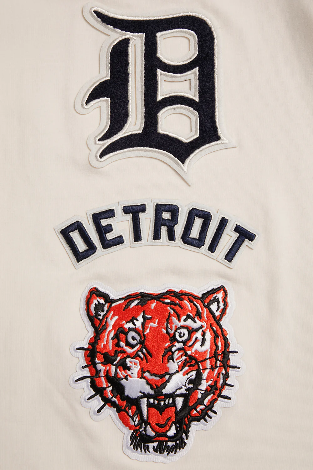 MLB DETROIT TIGERS RETRO CLASSIC MEN'S STRIPED TOP (EGGSHELL/ MIDNIGHT NAVY) - Image 5