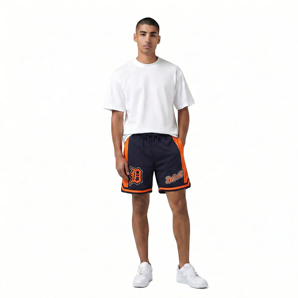 MLB DETROIT TIGERS DIY PICK STITCH MEN'S DOUBLE KNIT 2.0 SHORT (MIDNIGHT NAVY/ORANGE/MIDNIGHT NAVY) - Image 3