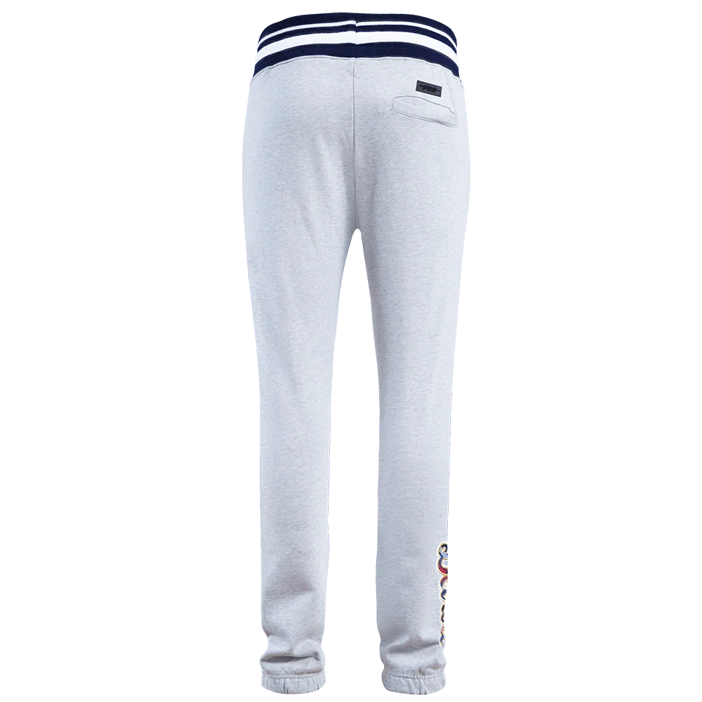 MLB DETROIT TIGERS PRO PREP RIB FLEECE MEN'S SWEATPANT (HEATHER GREY/MIDNIGHT NAVY) - Image 4