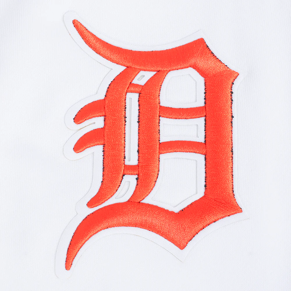 MLB DETROIT TIGERS CITY RANSOM MEN'S RIB FLEECE PULLOVER HOODIE (WHITE/MIDNIGHT NAVY) - Image 7
