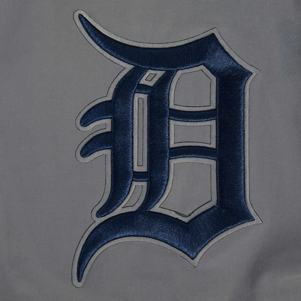 MLB DETROIT TIGERS CLASSIC WIND SUIT MEN'S WOVEN FULL ZIP PULLOVER HOODIE (GRAY) - Image 8