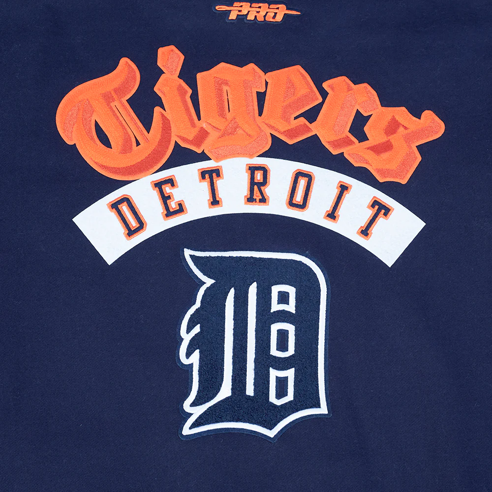 MLB DETROIT TIGERS BEST OF MEN'S DROP SHOULDER FLC PO HOODIE (MIDNIGHT NAVY) - Image 5