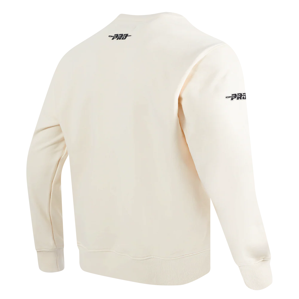 MLB DETROIT TIGERS REBEL ATHLETICS MEN'S FLC CREWNECK (EGGSHELL) - Image 4