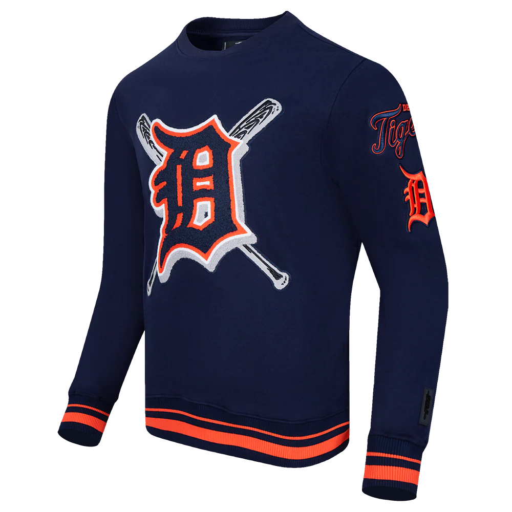 MLB DETROIT TIGERS MASHUP MEN'S RIB CREWNECK (MIDNIGHT NAVY/ORANGE/MIDNIGHT NAVY) - Image 9