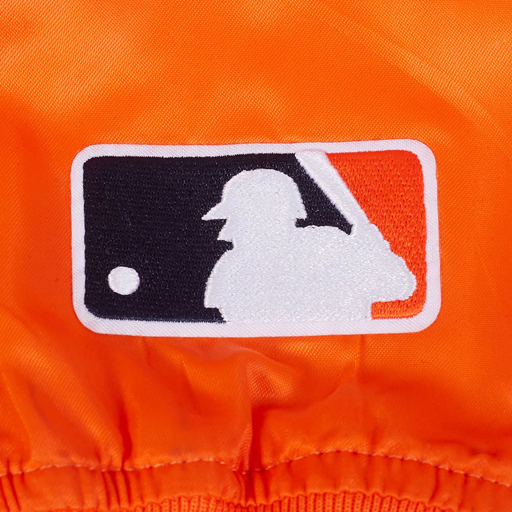 MLB DETROIT TIGERS SOUVENIR MEN'S SATIN JACKET (ORANGE) - Image 5