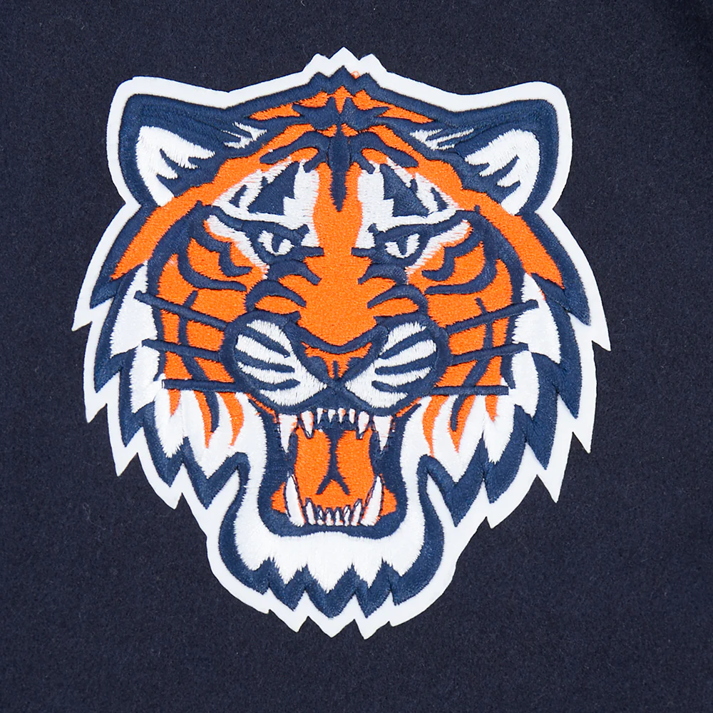 MLB DETROIT TIGERS CITY ARCH MEN'S WOOL VARSITY JACKET (MIDNIGHT NAVY/WHITE) - Image 7