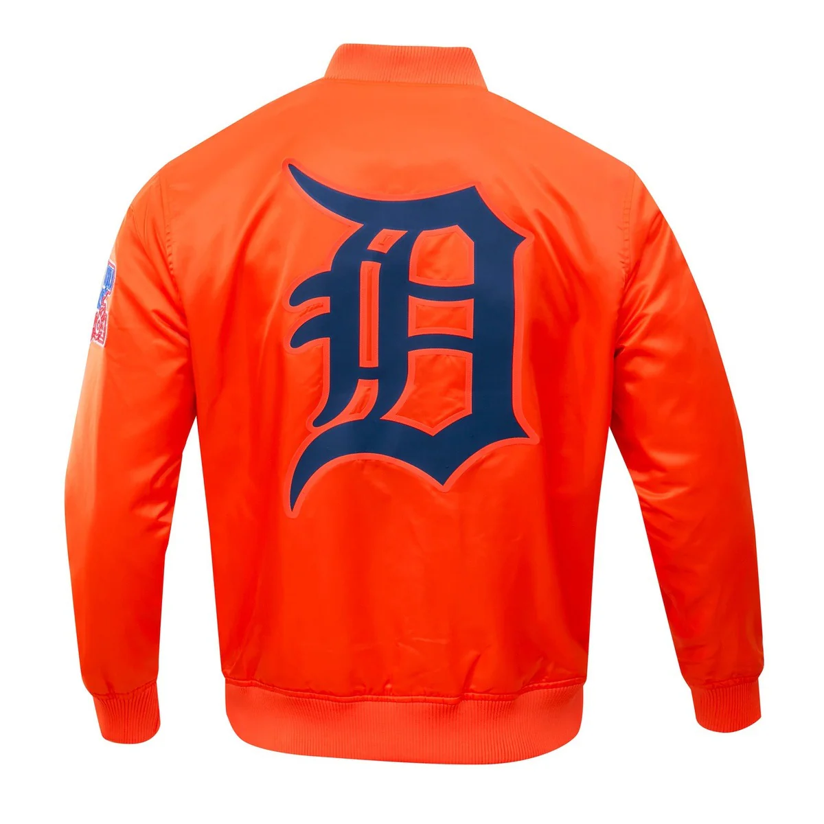 MLB DETROIT TIGERS BIG LOGO WORLD SERIES MEN'S SATIN JACKET (ORANGE) - Image 4